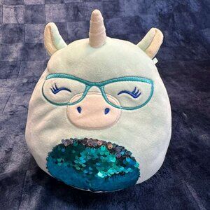Squishmallow 8" Nyla Unicorn Glasses Soft Mint Teal Green Plush Stuffed Animal